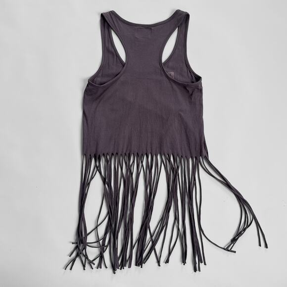 Y2K 1234 Fringe RAMONES Deconstructed Band Tee Racer Back 2012 Tank Top PUNK - Picture 3 of 10